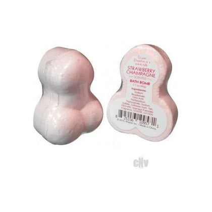 Naughty Pleasures Bath Bomb - Strawberry Champagne Scented Penis-shaped Bath Bomb for Sensual Soaks - Model NPB-001 - Unisex - Intimate Pleasure - Pink - Adult Naughty Store