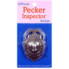 Dept. of Erections Pecker Inspector Badge - Vibrating Cock Ring Model X1 for Men - Pleasure Enhancer in Black