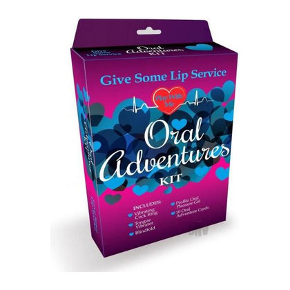 Introducing the PleasureMaxx Oral Pleasure Kit: Vibrating Cock Ring & Tongue Vibrator Set for Couples - Model X123, For Him and Her, Enhances Oral Sensations, Pleasure Gel Included - Midnight Black