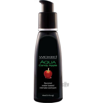 Wicked Aqua Candy Apple Lube 2oz: Sensational Flavored Water-Based Lubricant for Enhanced Oral Pleasure, Gender-Neutral, Long-Lasting, Paraben-Free, Toy-Friendly, and Vegan - Indulge in the I - Adult Naughty Store