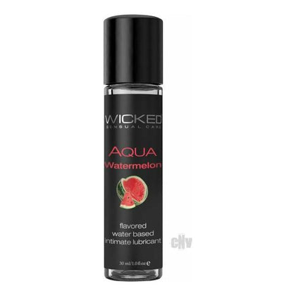 Wicked Sensual Care Aqua Watermelon Lubricant - 1oz Watermelon Flavored, Kissable and Silky Smooth - Adult Naughty Store