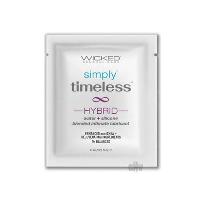 Introducing the Wicked Simply Timeless Hybrid DHEA Pack: Advanced Water-Silicone Lubricant Enriched with Squalane, Vit E, Olive Leaf Extract - Model X23 - Unisex Anal Pleasure - Midnight Blue