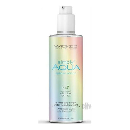 Simply Aqua Special Ed 4oz Water-Based Lubricant - LGBTQ+ Charity Support - Brand Name: Simply Aqua