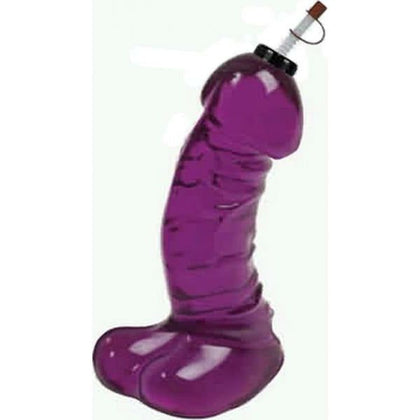 Introducing the Dicky Big Gulp Sports Bottle - 16 Ounce Purple Penis-Shaped Plastic Sports Bottle for Adults - Model DBG-16P - Adult Naughty Store