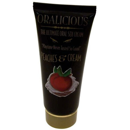 Introducing the SensuLust Oralicious Ultimate Oral Sex Cream 2 oz - Peaches and Cream: A Delectable Delight for Intimate Pleasure