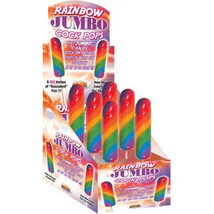 Rainbow Jumbo Cock Pops - The Ultimate Pleasure Delight for All Genders - Model RJC-6 - 6 Inches of Succulent Fun - Multi-Colored