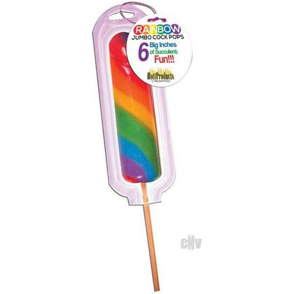 Rainbow Delight Jumbo Cock Pop - The Ultimate Pleasure Experience for All Genders, Model RJC-6, in Vibrant Rainbow Colors - Adult Naughty Store