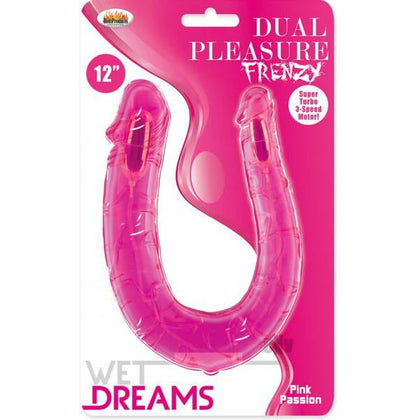 Introducing the SensaToys Wet Dreams Dual Pleasure Magenta Dong - Model WD-3000: The Ultimate Dual Stimulation Vibrator for Intense Pleasure! - Adult Naughty Store