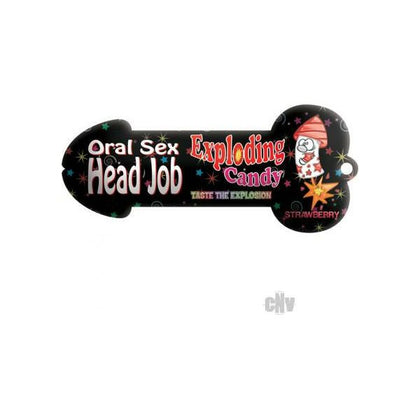 Introducing the SensaPleasure Head Job Oral Sex Candy Strawberry - Model X123, for Him and Her, Explosive Pleasure, Red