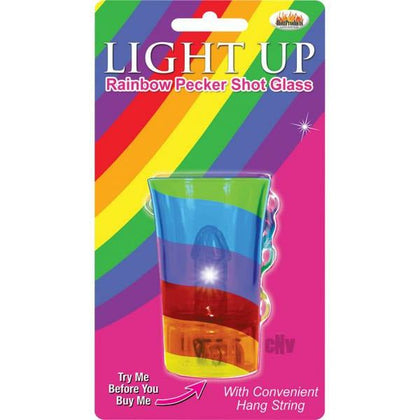 Introducing the ExciteMe™ Light Up Rainbow Pecker Shot Glass: A Vibrant Delight for All Your Party Pleasures - Adult Naughty Store