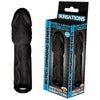 Black Diamond Realistic Extension Sleeve with Scrotum Strap - Model X1 - Male - Enhances Pleasure - Black - Adult Naughty Store