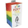 Rainbow Foxy Tail Stainless Steel Butt Plug - Model RFT-001 - Unisex Anal Pleasure Toy - Vibrant Rainbow Color - Adult Naughty Store