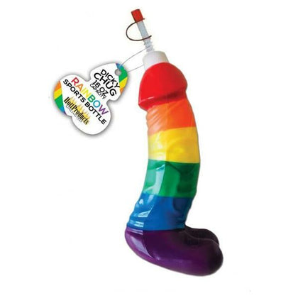 Rainbow Dicky Chug Sports Bottle 16 ounces Capacity - Adult Naughty Store