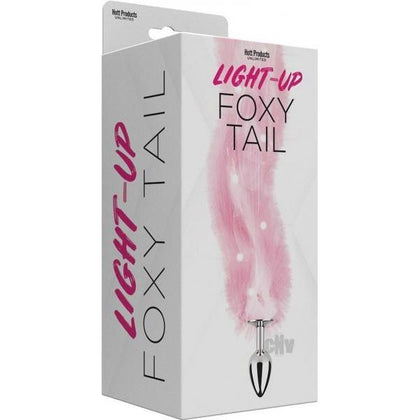 Foxy Tail Butt Plug Pink - Illuminate Your Pleasure with the Luminous Delights of the Pink Light-Up Foxy Tail Pleasure Plug FTB-500! - Adult Naughty Store