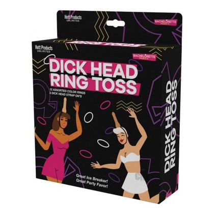 AdultFun Dick Head Ring Toss Game - Exciting Strap-On Fun for Couples - Model DH-2000 - Unisex - Pleasure for All - Assorted Colors