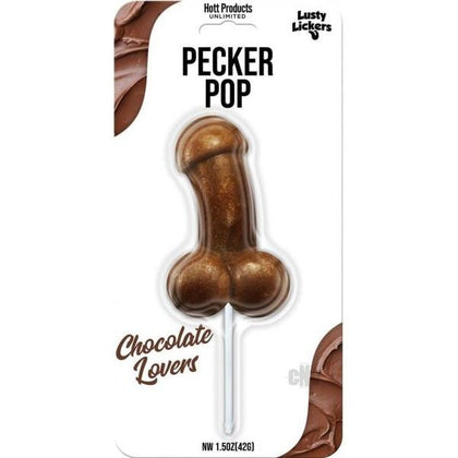 Introducing the Temptation Delights Chocolate Flavored Penis Pop Lollipop - The Ultimate Pleasure Indulgence - Adult Naughty Store