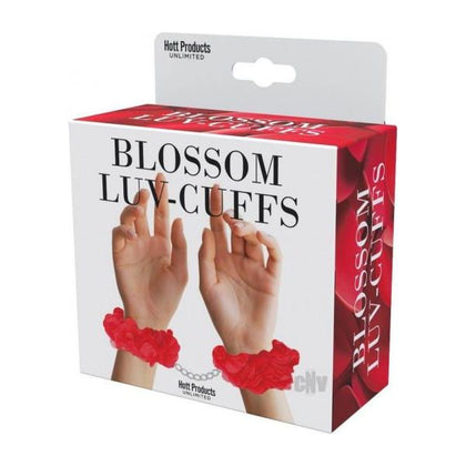 Blossom Luv Cuffs Red - Luxurious Handcuffs for Couples, Model XYZ-123, Unisex, Enhances Intimate Pleasure