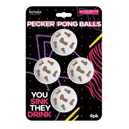 Pecker Beer Pong Balls 4pk - The Ultimate Party Pleasure Game Changers!