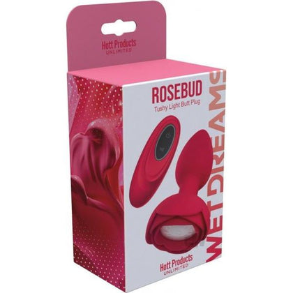 Wet Dreams Rosebud Tushy Light Butt Plug - Model WT-325 - Unisex Anal Pleasure - Smooth Contoured Tip - Vibrating Remote Control - Ivory - Adult Naughty Store