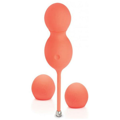 We-Vibe Bloom Coral Kegel Balls Orange - Vibrating Kegel Exerciser for Women - Model BV-001 - Intensify Pleasure and Strengthen PC Muscles - Coral Orange