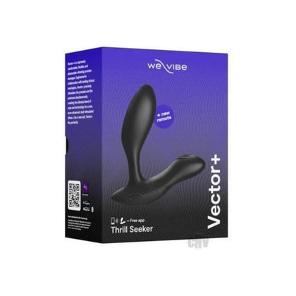 Introducing the We-Vibe Vector Charcoal Black Prostate Massager - Model V-101: The Ultimate Pleasure for Men