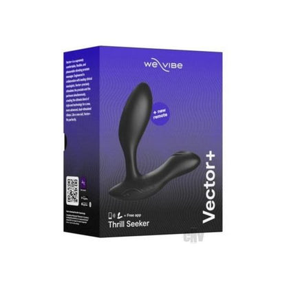 Introducing the We-Vibe Vector Charcoal Black Prostate Massager - Model V-101: The Ultimate Pleasure for Men - Adult Naughty Store