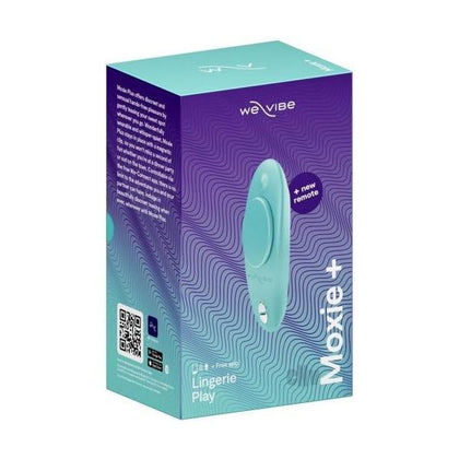 We-Vibe Moxie Plus Aqua - Discreet Panty Vibrator for Hands-Free Clitoral Stimulation - 10+ Vibration Modes - App-Ready - Model MVX-500 - Women's Pleasure - Aqua Blue