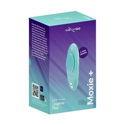 We-Vibe Moxie Plus Aqua - Discreet Panty Vibrator for Hands-Free Clitoral Stimulation - 10+ Vibration Modes - App-Ready - Model MVX-500 - Women's Pleasure - Aqua Blue - Adult Naughty Store