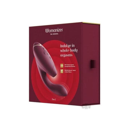 Womanizer Duo 2 Bordeaux - Premium Clitoral Stimulator and G-Spot Vibrator for Women - Model WD2B - Bordeaux Red