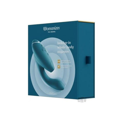 Womanizer Duo 2 Petrol - Premium Rabbit Pleasure Air Clitoral Stimulator and G-Spot Vibrator for Women - Blended Orgasms - Petrol Blue - Adult Naughty Store