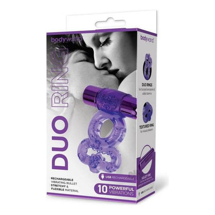 Bodywand Recharge Duo Purple Couples Vibrating Ring BW-Duo-001 Unisex Erection and Testicle Pleasure
