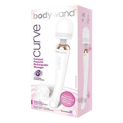 Bodywand Curve Rechargeable White - Powerful Cordless Clitoral and G-Spot Stimulator