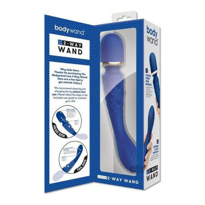 Bodywand Luxe Large Blue 2-Way Wand Massager - Model LW-200 - For G-Spot and External Stimulation
