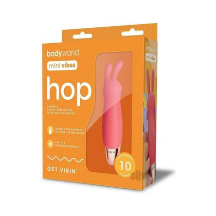 Bodywand Mini Vibes Hop Orange - Powerful Clitoral Stimulator with Dual Rabbit Ears - Adult Naughty Store