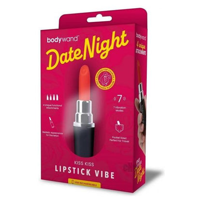Bodywand Date Night Kiss Kiss Lipstick Vibe - Powerful Vibrating Lipstick-style Sex Toy for Women - Model DW-1001 - Red Lips of Pleasure