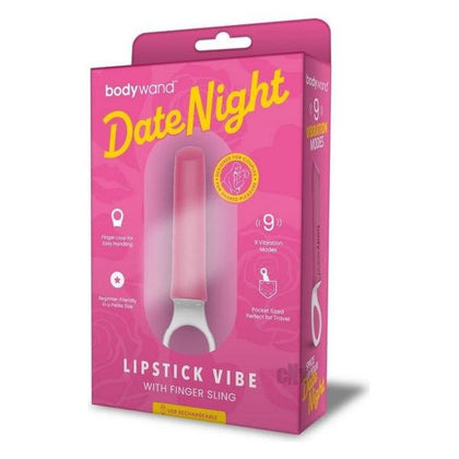 Bodywand Date Night Lipstick Finger Pink - Powerful Discreet Vibrator for Intimate Pleasure