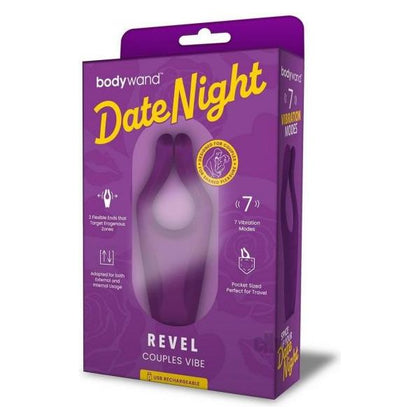 Bodywand Date Night Revel Couples Vibe - Versatile Dual-Arm Stimulation Toy for Couples - Model DW-2021 - Intense Pleasure for Both Genders - Full-Body Pleasure Exploration - Purple