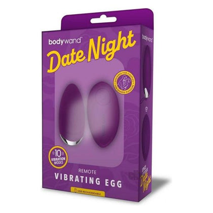 Bodywand Date Night Remote Vibrating Egg - Powerful Purple Pleasure for Couples (Model: DW-EGG-01)