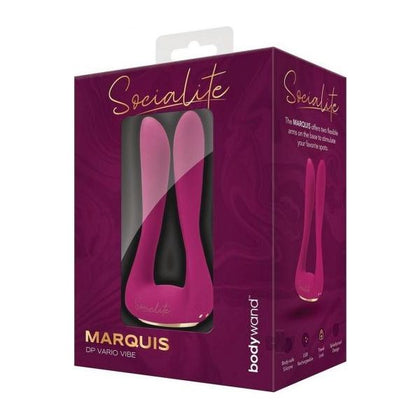 Bodywand Socialite Marquis Pink - Dual-Headed Vibrating Massager for Intense Pleasure