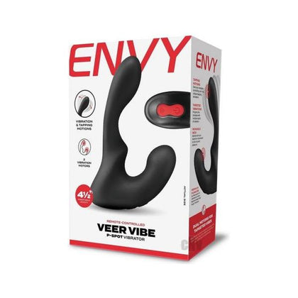 Envy Veer Vibe Black Prostate Massager - Model EV-1001 - Male P-Spot Stimulation - Intense Pleasure Experience