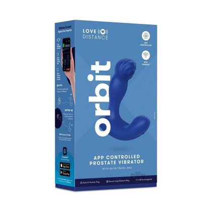 Love Distance Orbit Blue - Powerful P-Spot Stimulator for Men's Prostate Pleasure - Adult Naughty Store