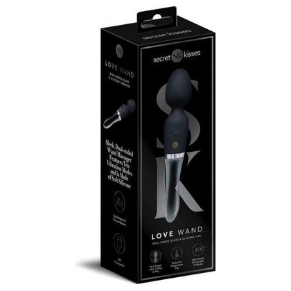 SK Glass Black Wand Massager - The Ultimate Dual-Ended Pleasure Tool for Intimate Bliss
