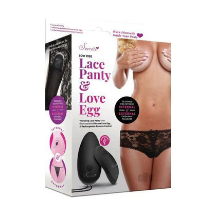 Introducing the Secrets Low Rise Lace Panty-egg Black: The Ultimate Remote-Controlled Pleasure Set for Her