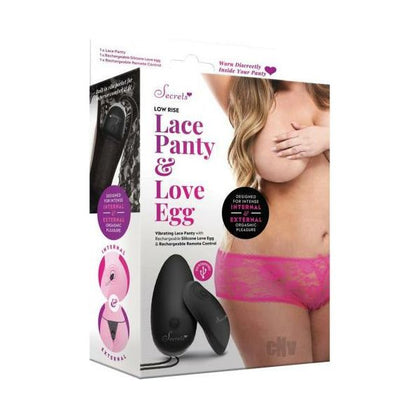 Introducing the PleasureX Secret Pleasure Low Rise Lace Panty Egg P.S Pink - The Ultimate Remote-Controlled Vibrating Love Egg for Mind-Blowing Pleasure!