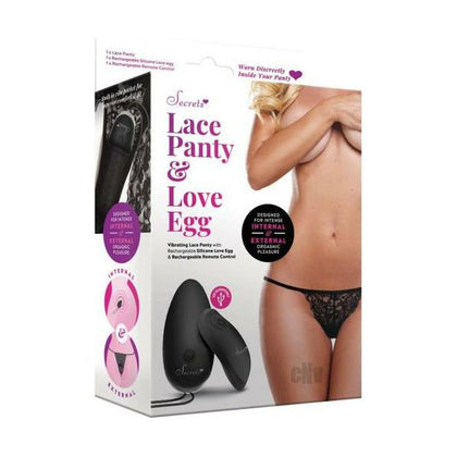 Introducing the Sensual Secret Lace Panty Egg Black - The Ultimate Remote-Controlled Pleasure Experience for Women!