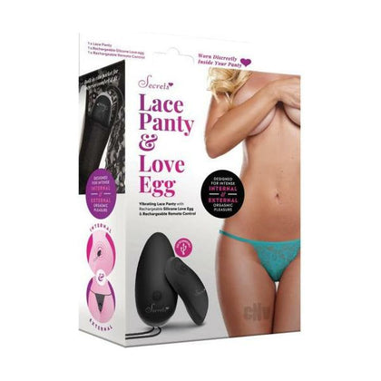 Introducing the Secret Lace Panty Egg Ps Turquoise - Luxurious Lace Panty with Remote-Controlled Love Egg for Unforgettable Pleasure - Adult Naughty Store