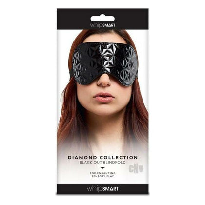 Whipsmart Diamond Eye Mask - Sensual Blindfold for Bondage Play - Model X1 - Unisex - Enhances Sensation - Black