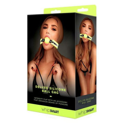 Whipsmart GITD Deluxe Ball Gag - Silicone BDSM Toy, Model X123, Unisex, Oral Pleasure, Glow in the Dark - Adult Naughty Store