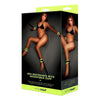 Whipsmart Glow-in-the-Dark Bed Restraint Set with Cuffs - Model X123 - Unisex - Full Body Bondage - Black - Adult Naughty Store