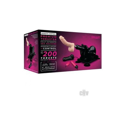 Whipsmart Premium Thruster Fully Automatic Sex Machine - Model X200 - Unisex - Targeted Stimulation - Midnight Black